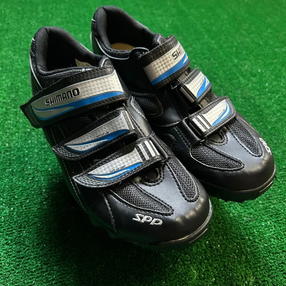 MTB SPD Shimano SH-WM51 Cycling Shoes Black Blue EU 41 US 8.5